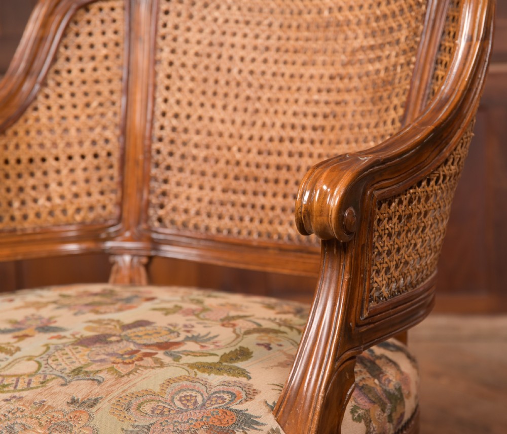 Victorian Walnut Bergere Armchair  View VI