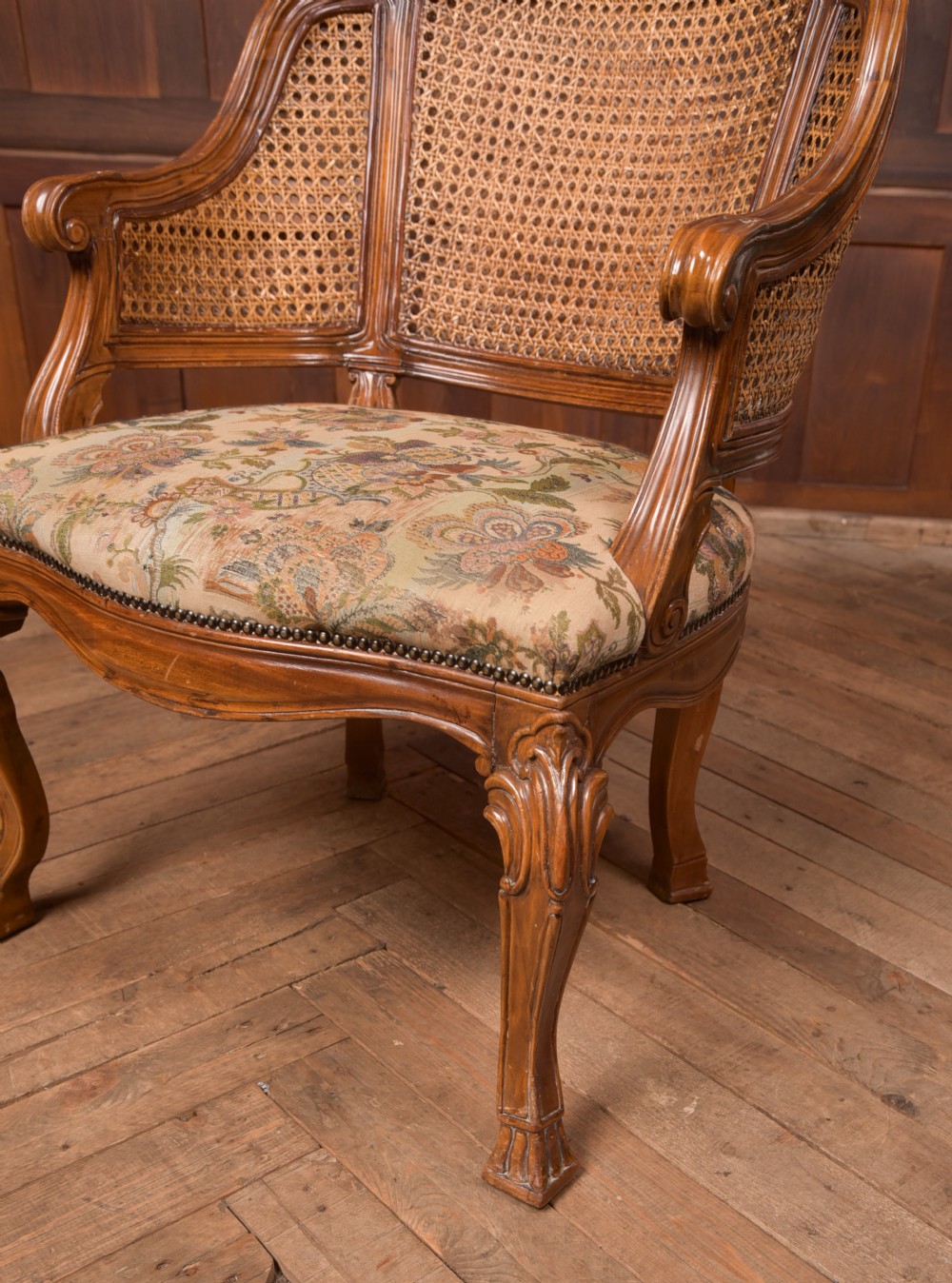 Victorian Walnut Bergere Armchair  View VII