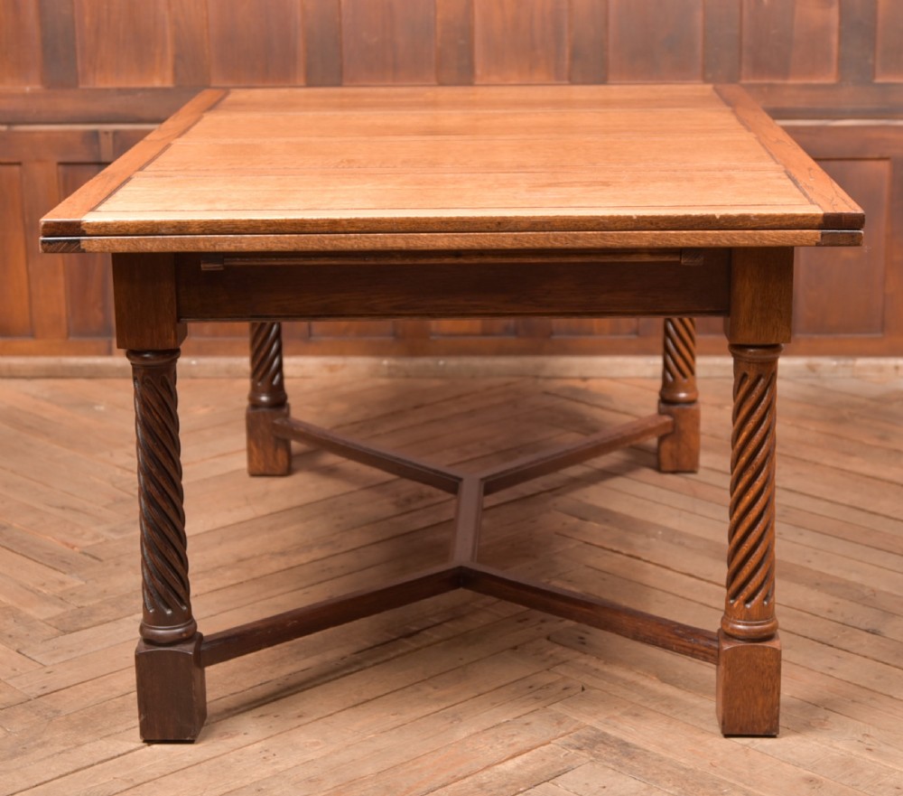 Edwardian Oak Dining Table View II