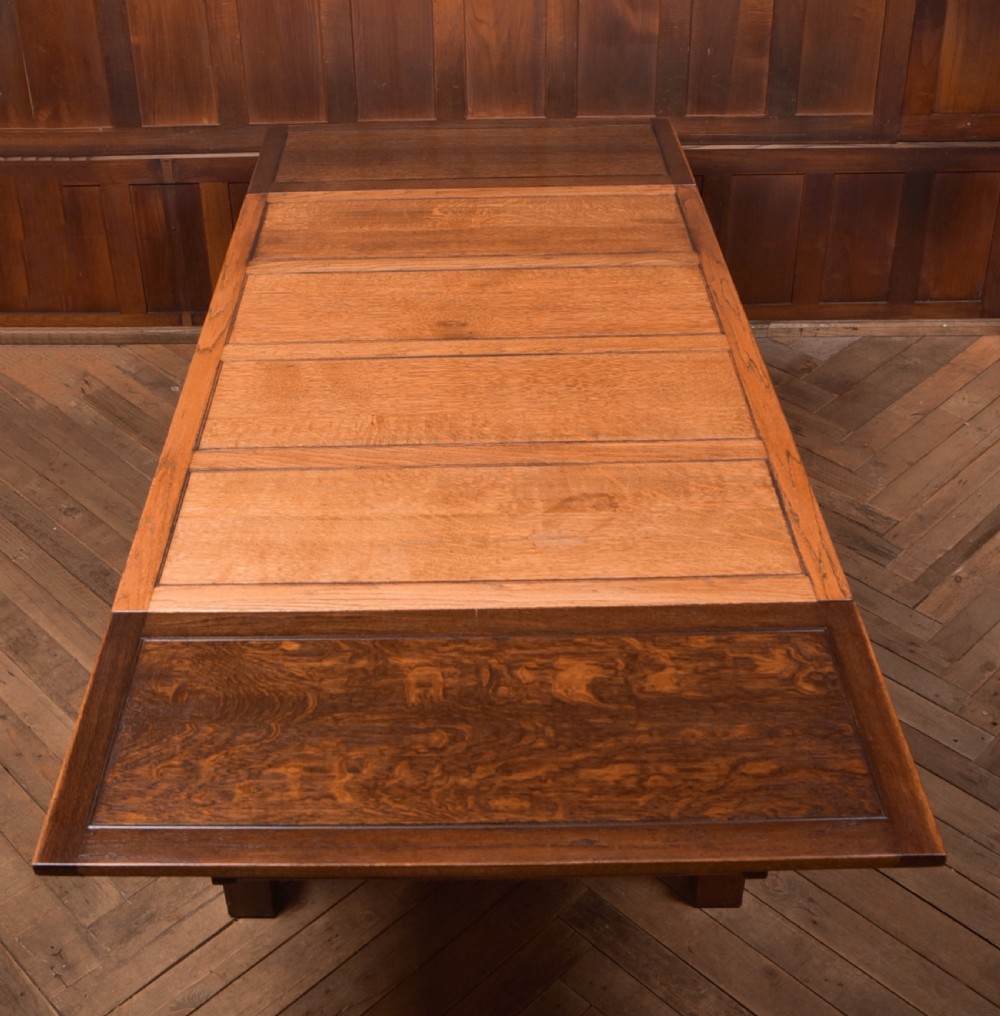 Edwardian Oak Dining Table View V