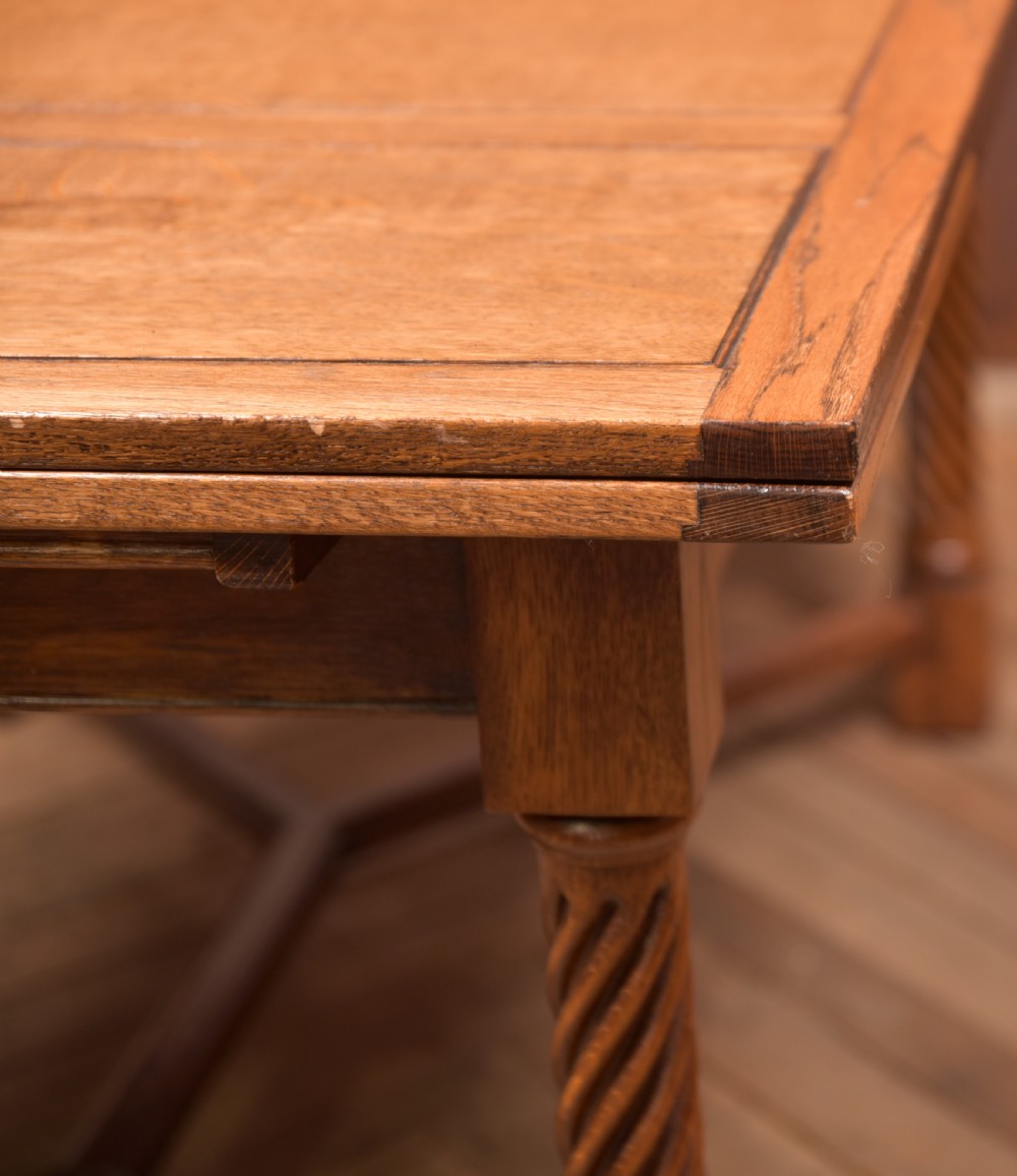 Edwardian Oak Dining Table View VIII