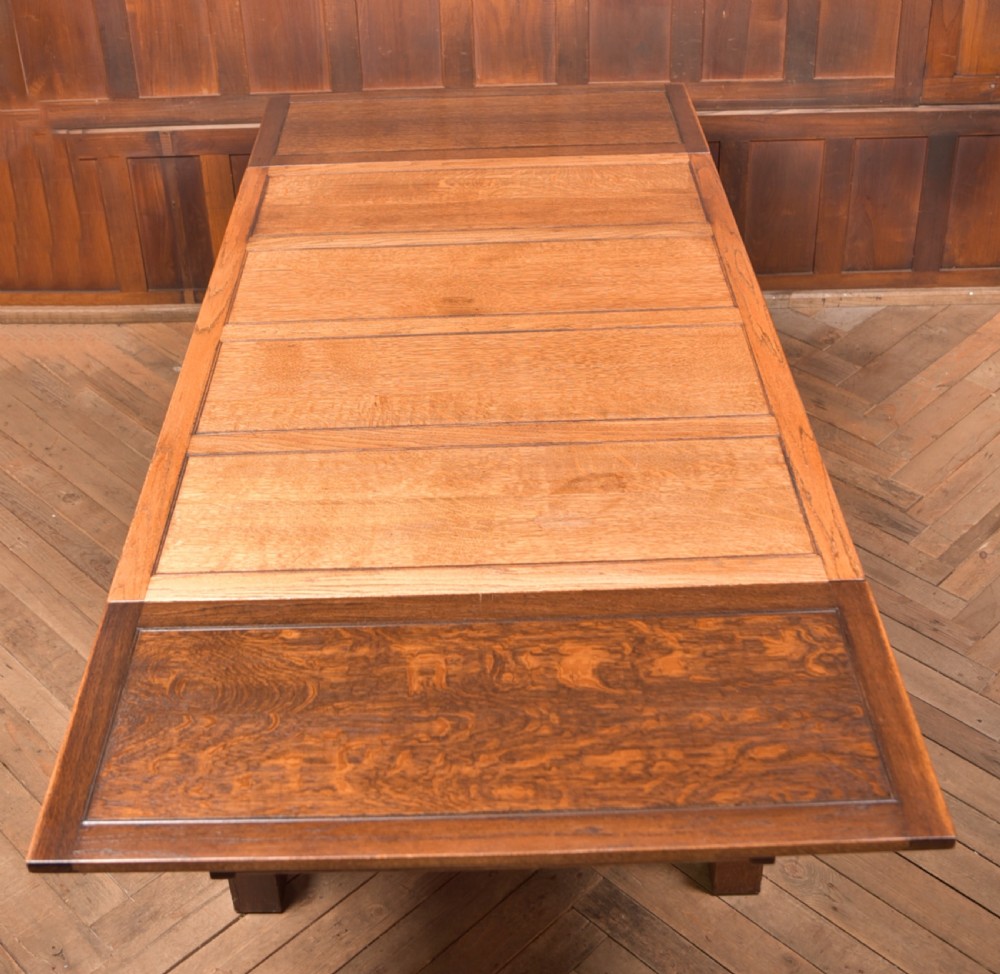 Edwardian Oak Dining Table View IX