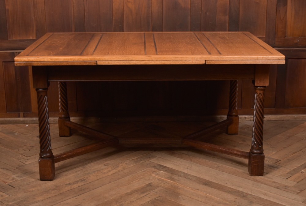 Edwardian Oak Dining Table View XII