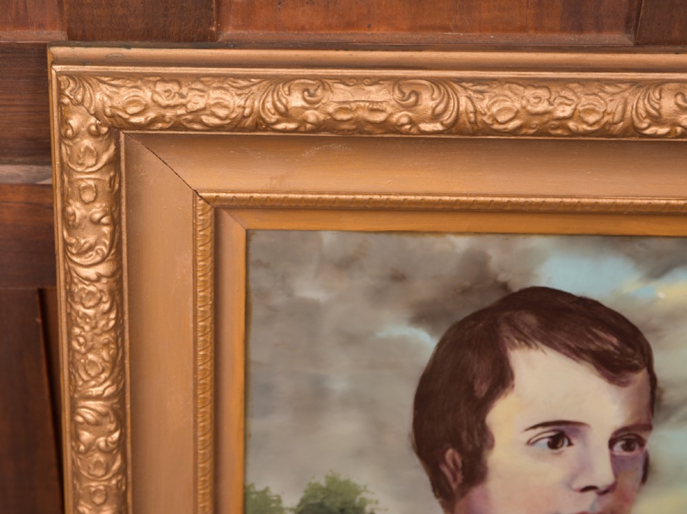 Rabbie Burns Portrait Painted on Glass View II