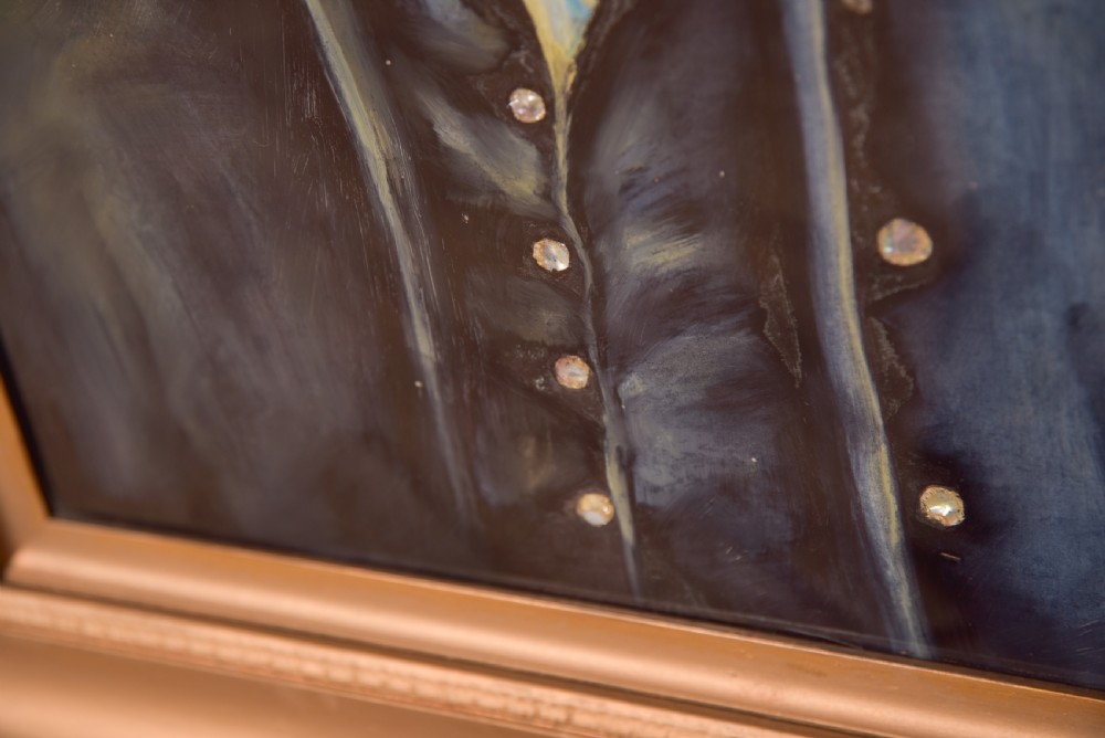 Rabbie Burns Portrait Painted on Glass View V