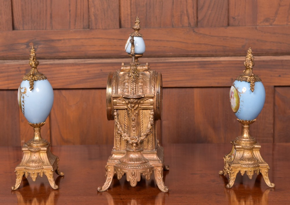 Victorian Garniture Clock Set View XIV