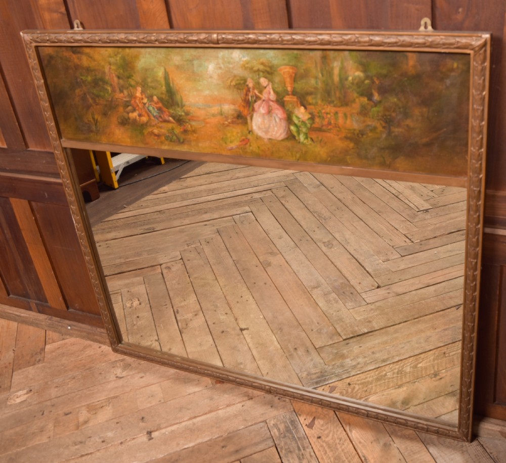 Hand Painted 19th Century Mirror View VI