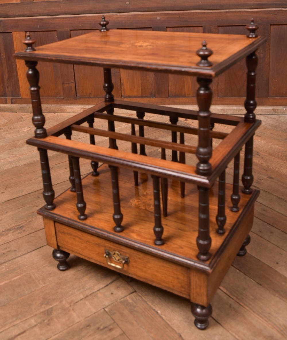 Edwardian rosewood Canterbury 