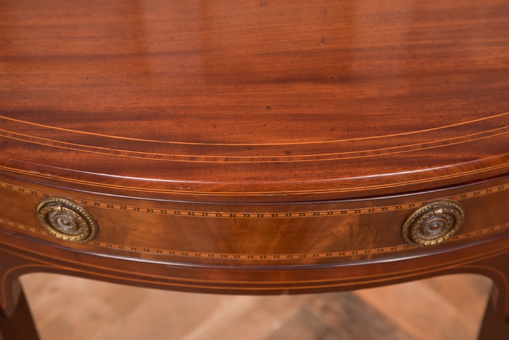 Mahogany Demi Lune Side Table View V
