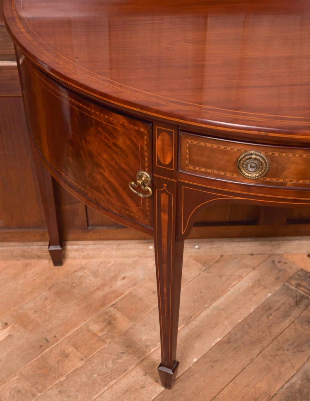 Mahogany Demi Lune Side Table View VII