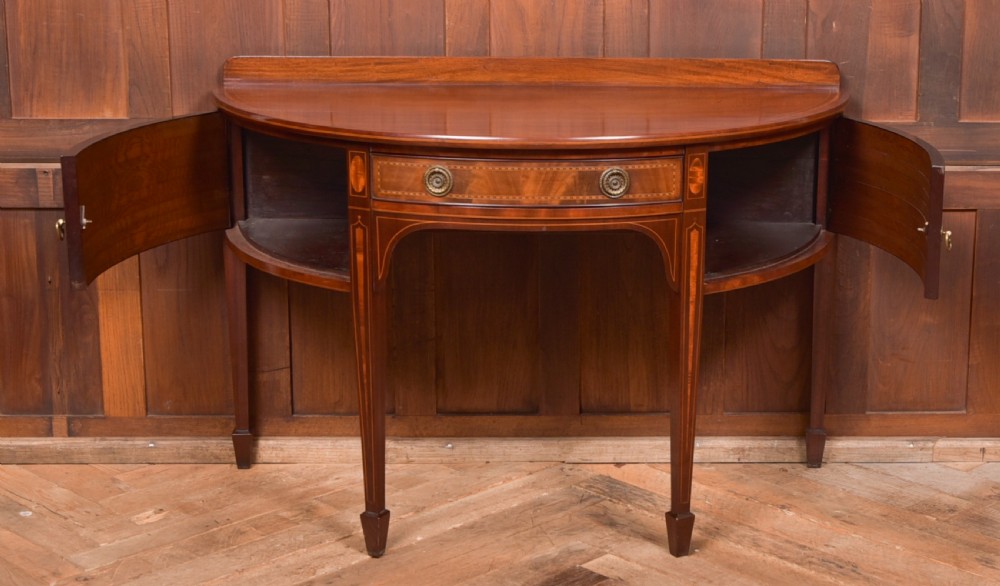 Mahogany Demi Lune Side Table View IX
