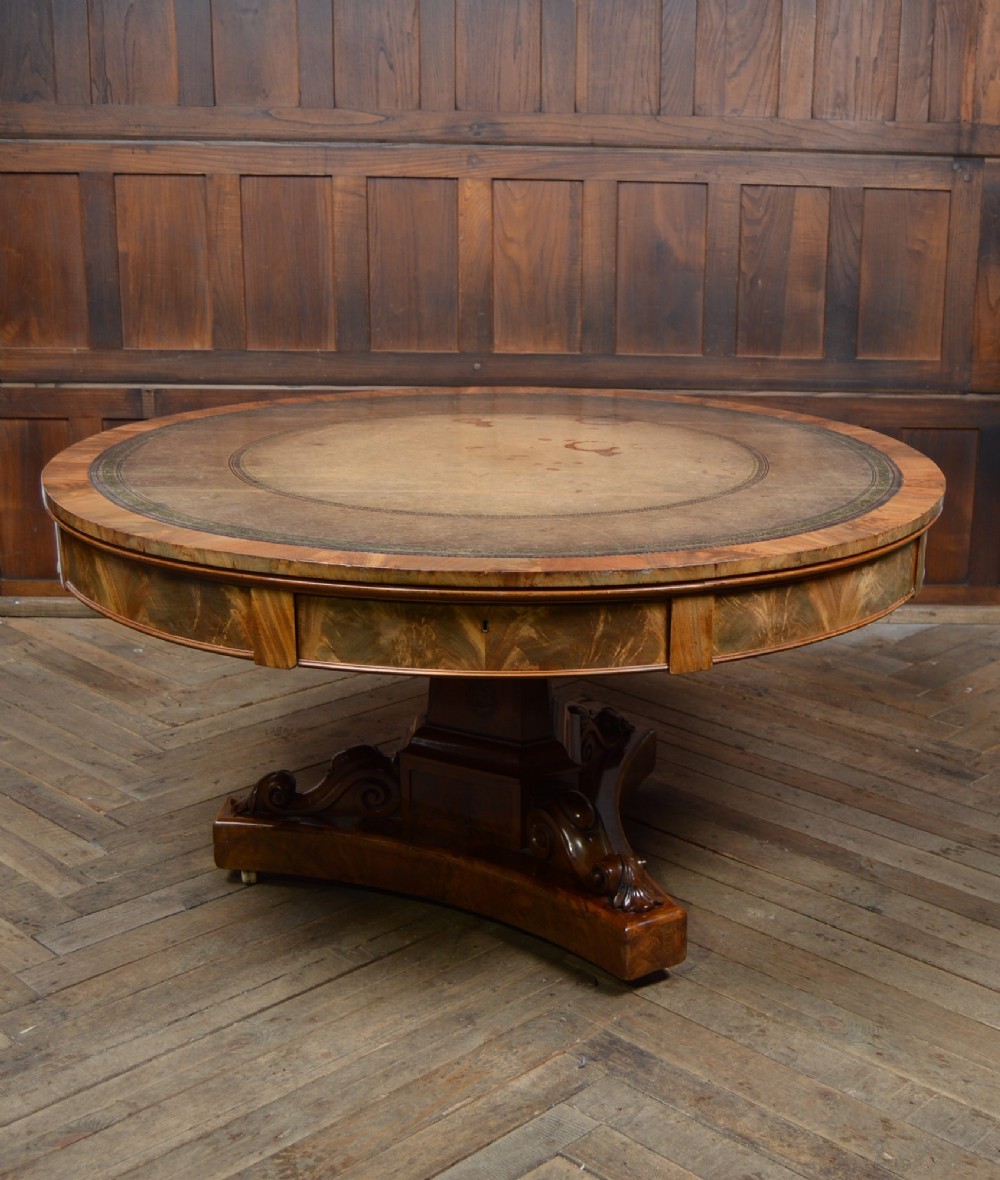 William IV Mahogany Drum Table