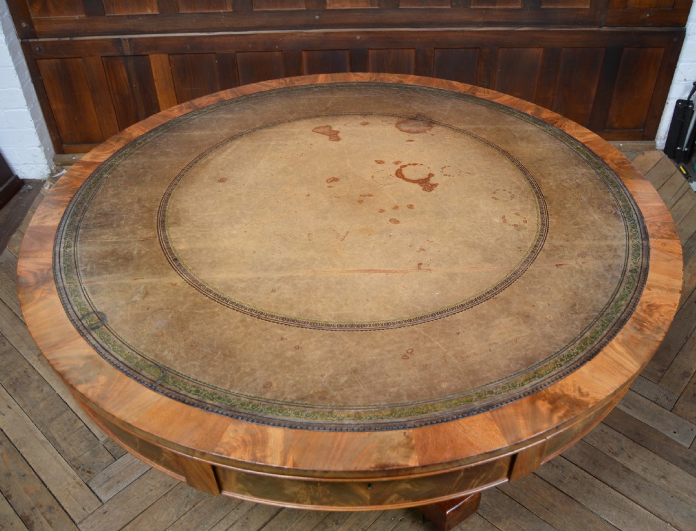 William IV Mahogany Drum Table View VII