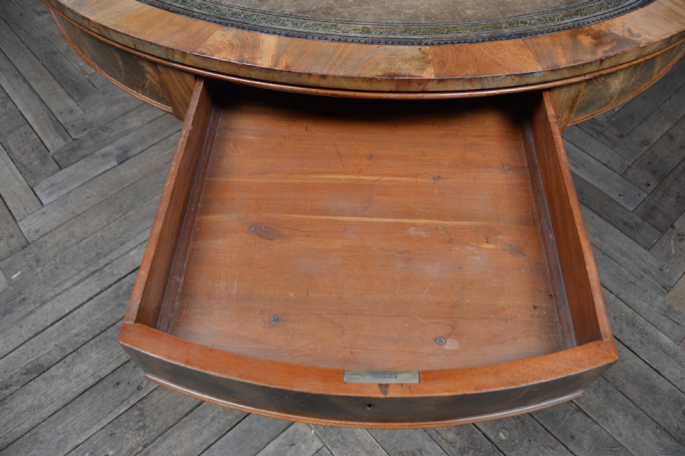 William IV Mahogany Drum Table View X
