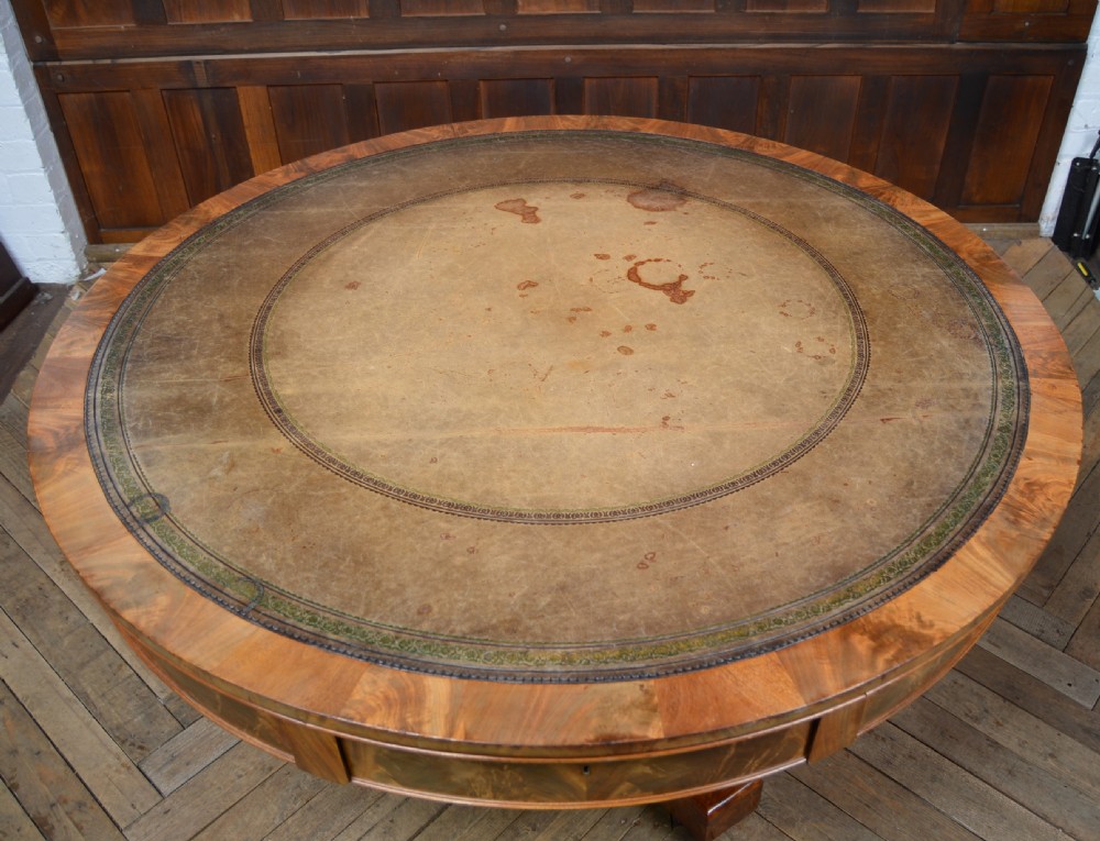 William IV Mahogany Drum Table View XVIII