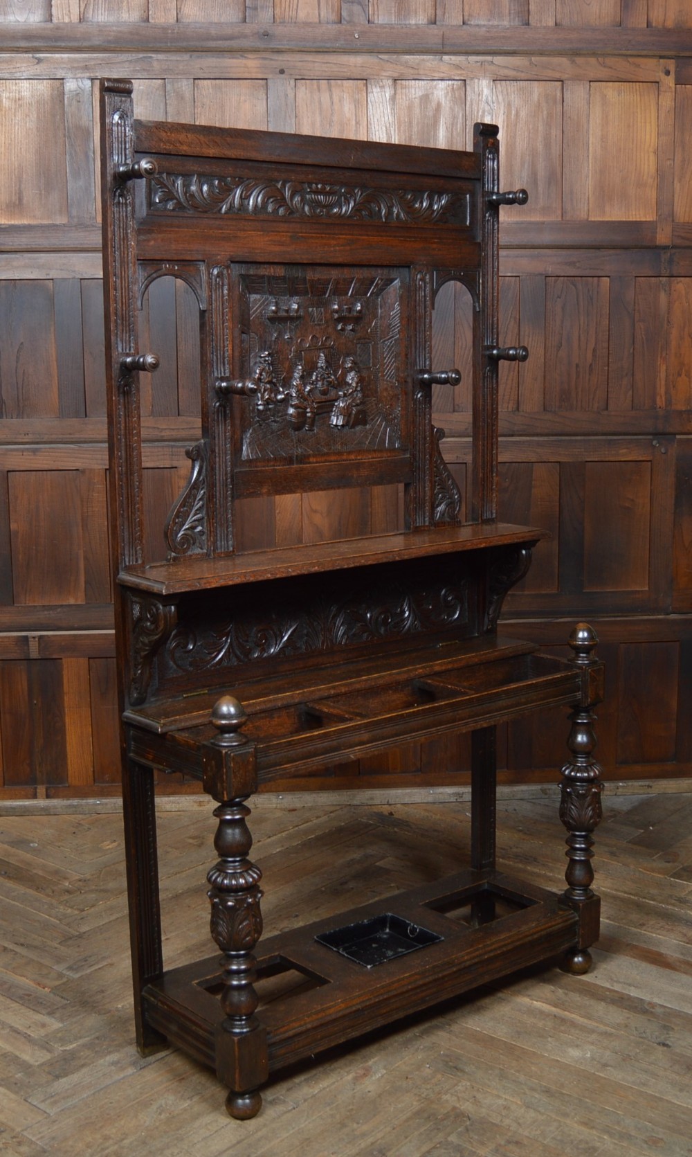 Victorian Oak Hall Stand