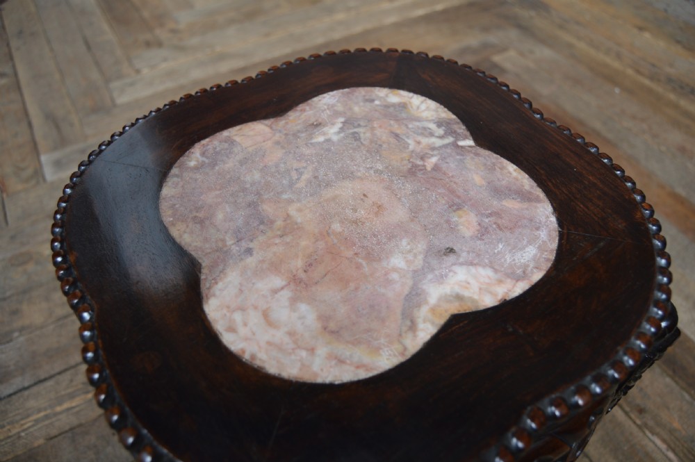 Chinese marble top occasional table/plant stand View VII