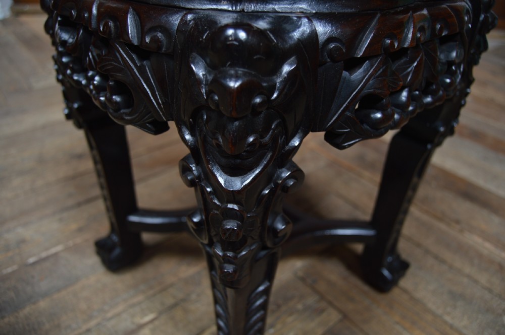 Chinese marble top occasional table/plant stand View VIII