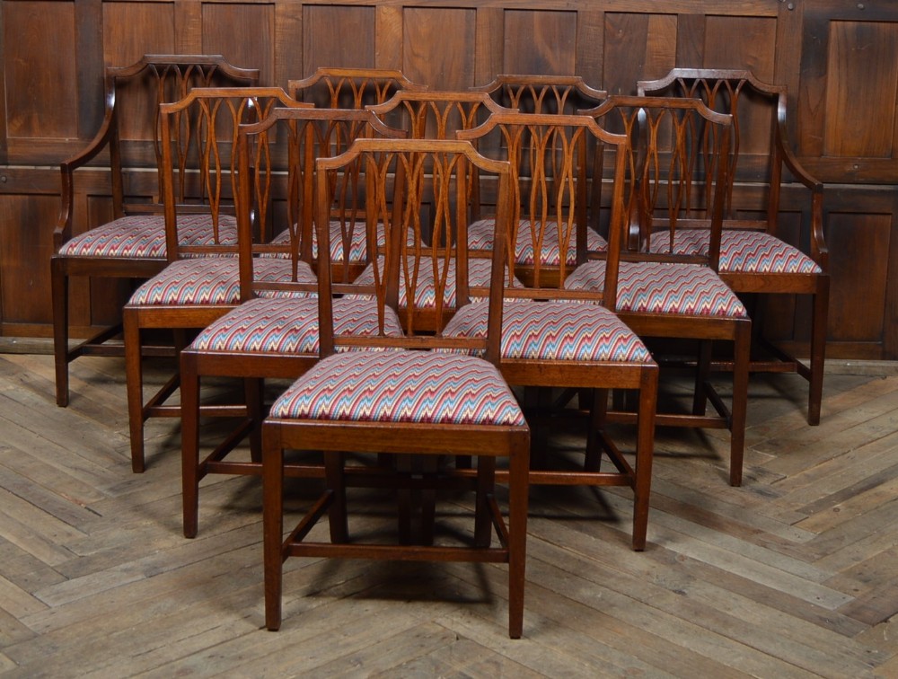 Set of 10 Georgian Dining Chairs