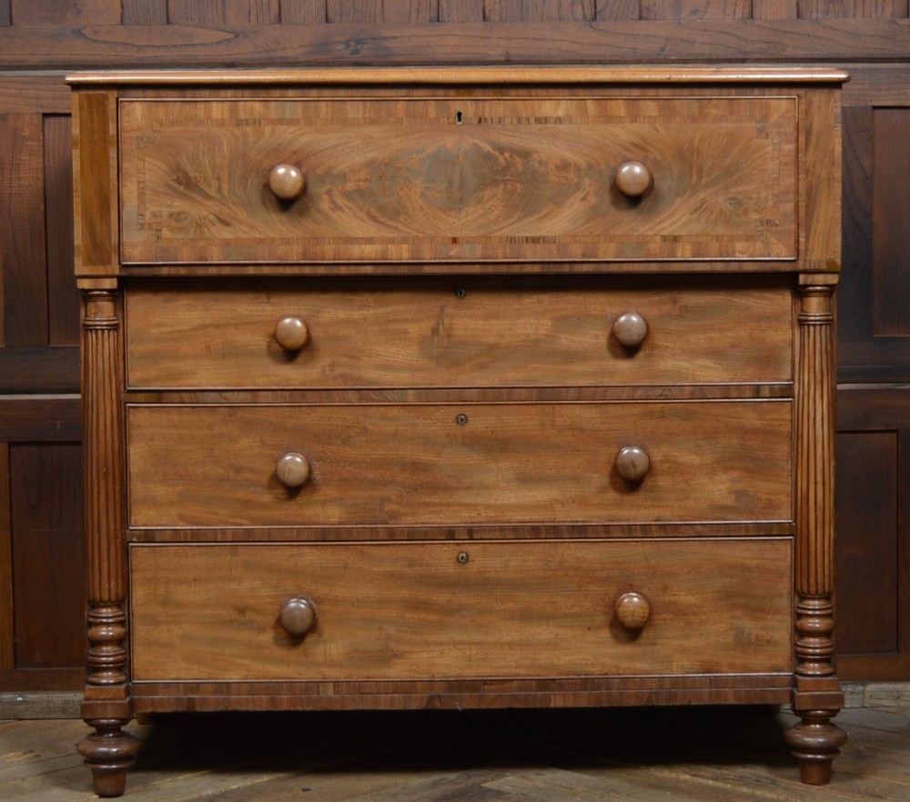 Victorian Mahogany Secretaire Chest of Drawers