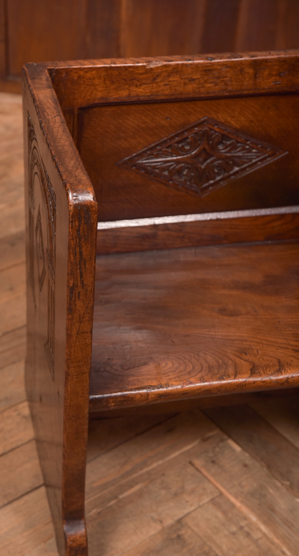 Victorian Oak Child's Hall Seat View III