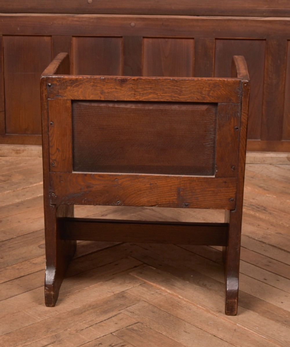 Victorian Oak Child's Hall Seat View VI