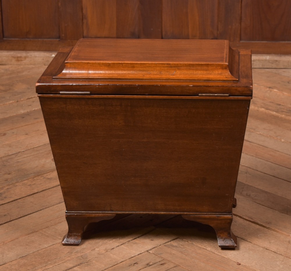 Edwardian Mahogany Sarcophagus Coal Box View X