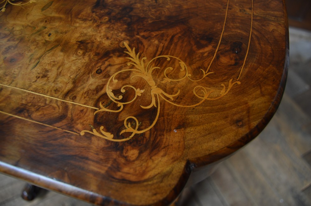 Victorian Walnut Work Table View XV