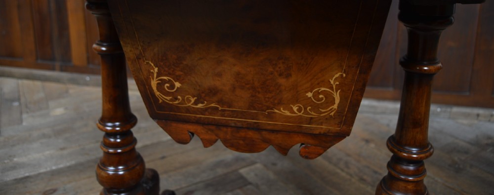 Victorian Walnut Work Table View XX