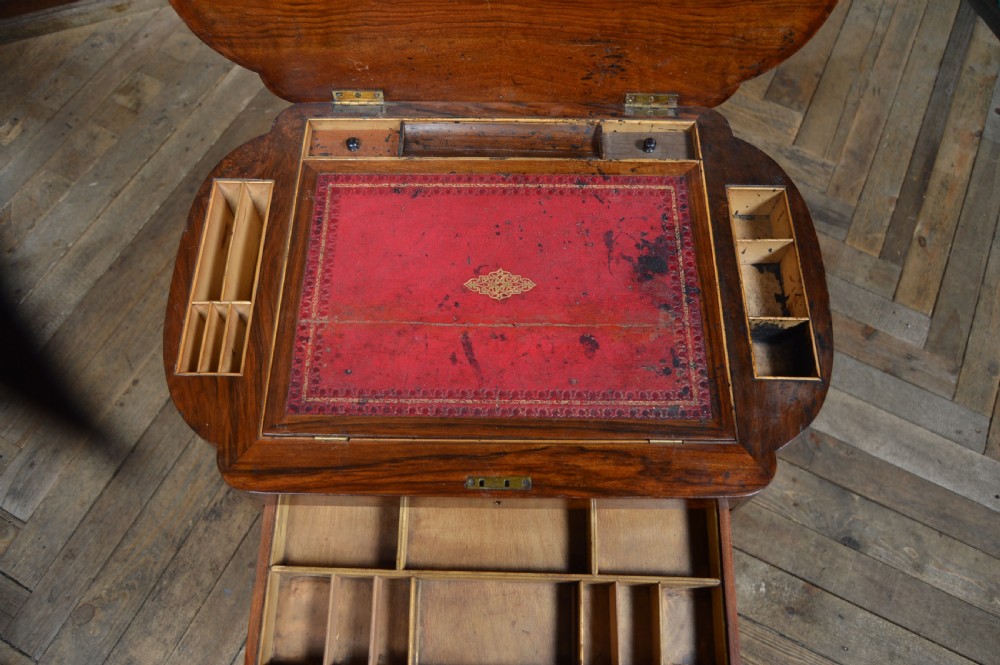 Victorian Walnut Work Table View XXII