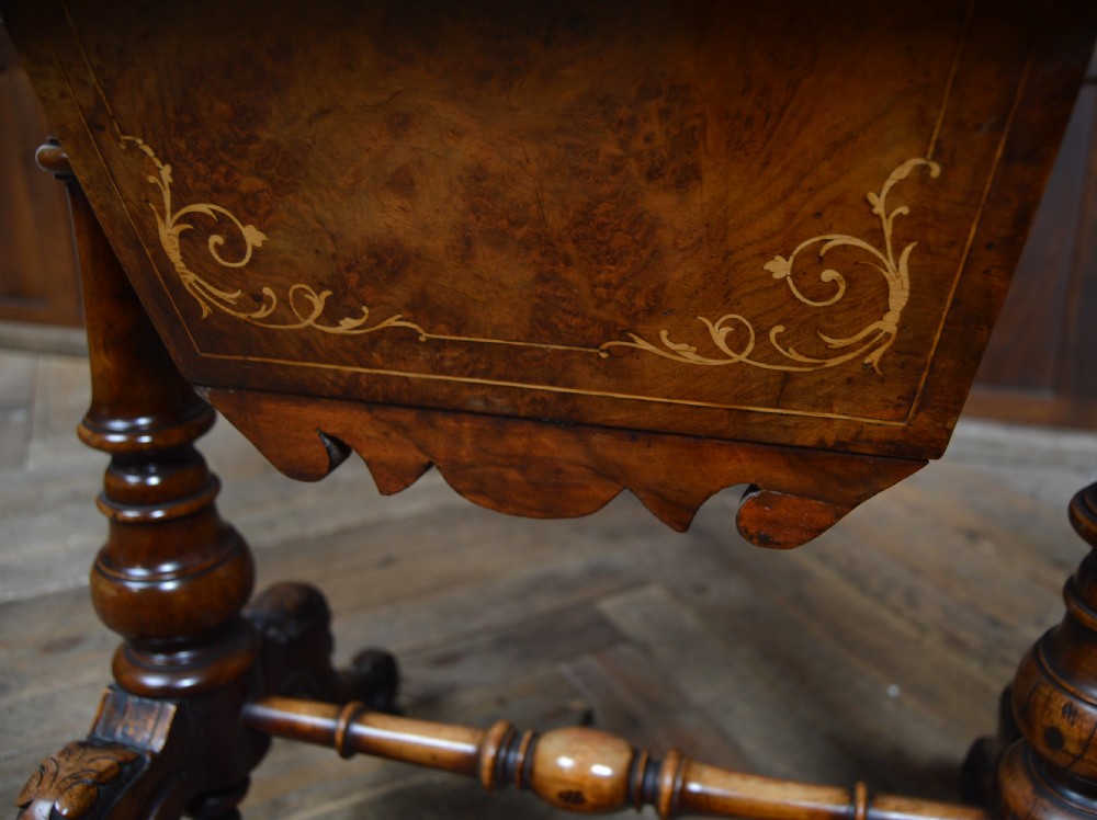 Victorian Walnut Work Table View XXVII