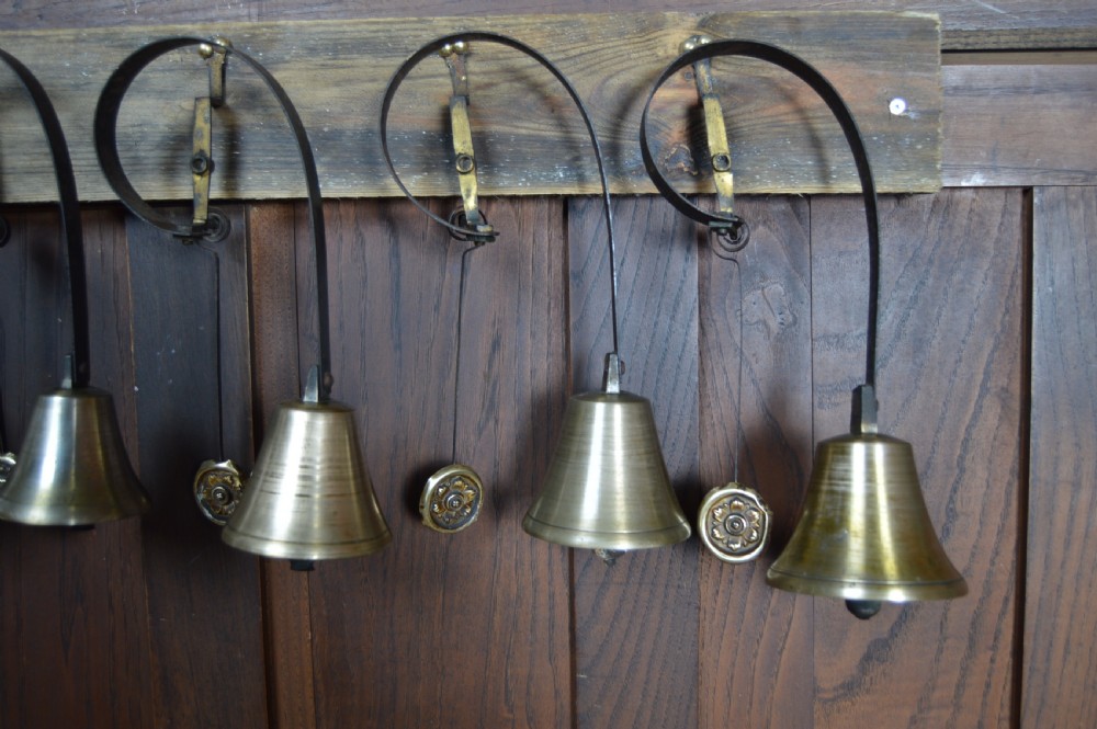 Set of 7 Victorian Brass Servant Bells View VII
