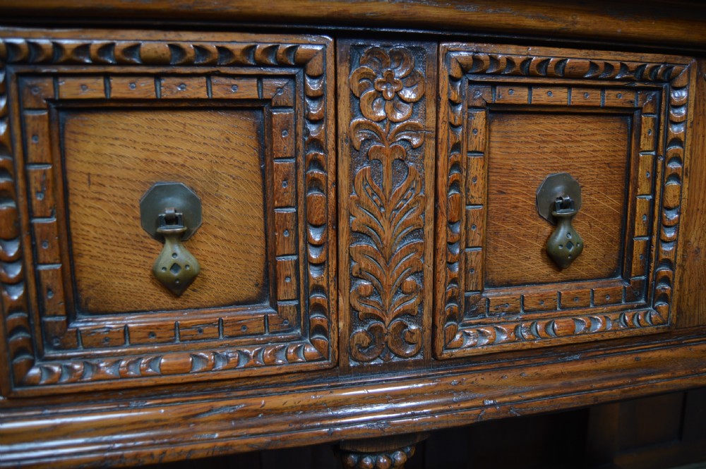 Edwardian Oak Pot Board Dresser Base View VI