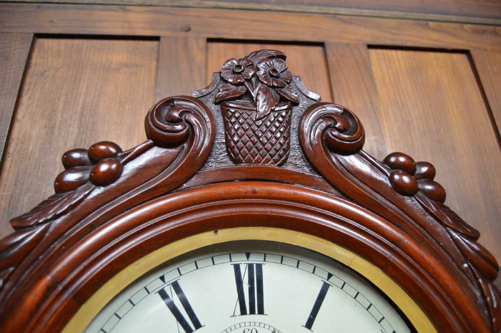 Scottish Victorian Drumhead Grandfather Clock View IX