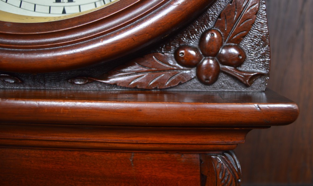 Scottish Victorian Drumhead Grandfather Clock View XIV