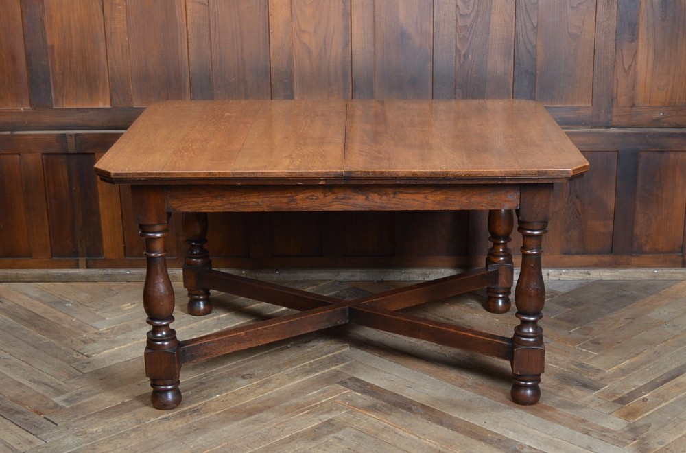 Edwardian Oak Pull-Out Table
