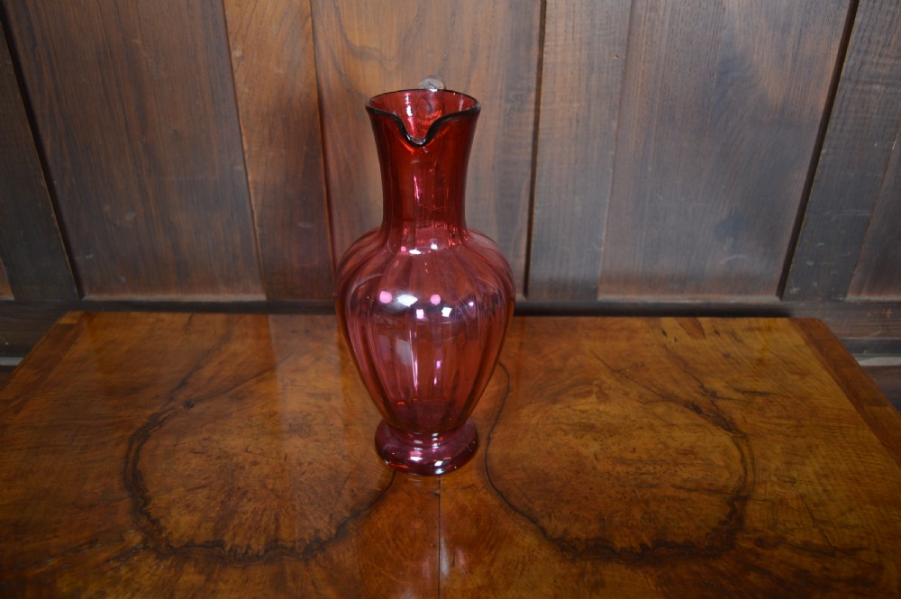 Victorian Cranberry Glass Water Jug View III