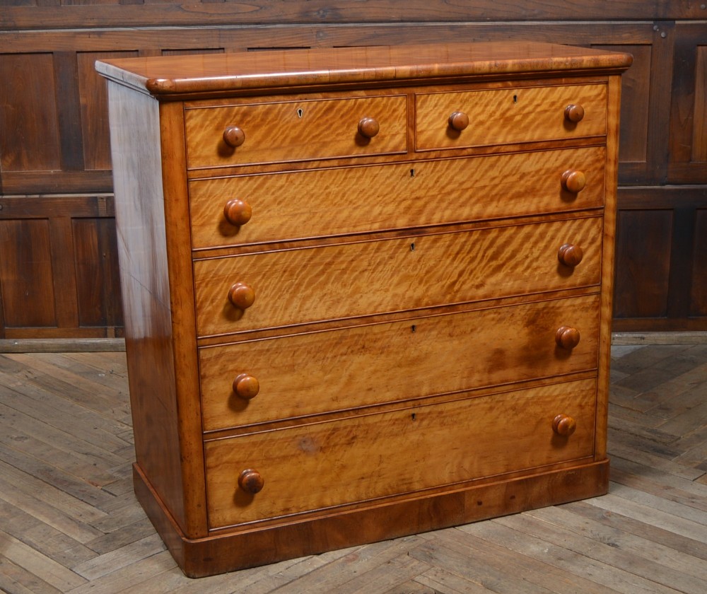 Victorian Satin Wood Chest of Drawers