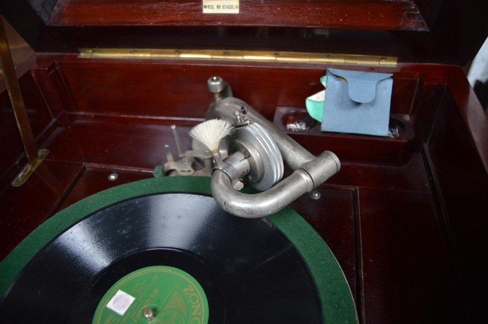 Edwardian Mahogany Maestro Cabinet Gramophone View VI