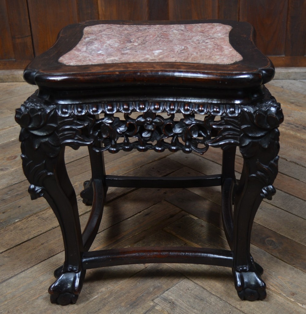 Chinese Marble Top Table/ Plant Stand