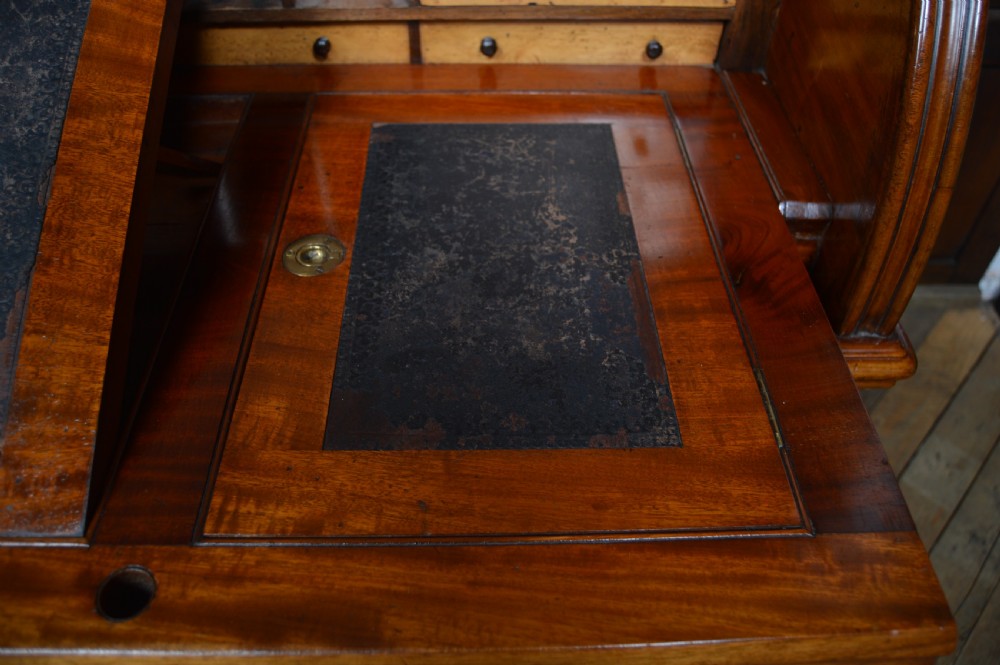 Victorian Mahogany Cylinder Desk View XIV