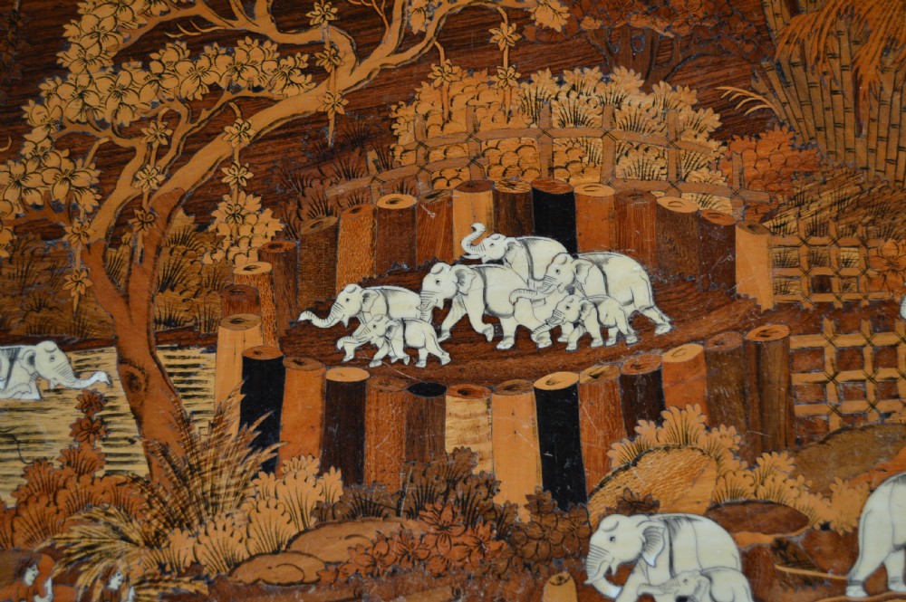 Indian Rosewood Elephant Table View IV