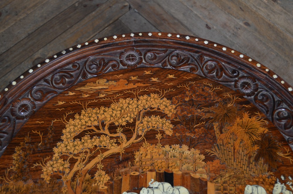 Indian Rosewood Elephant Table View VI