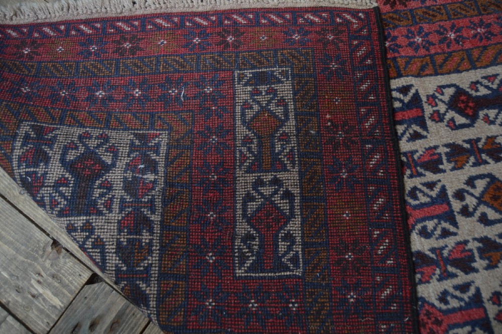 Antique Hand Woven Wool Rug View V