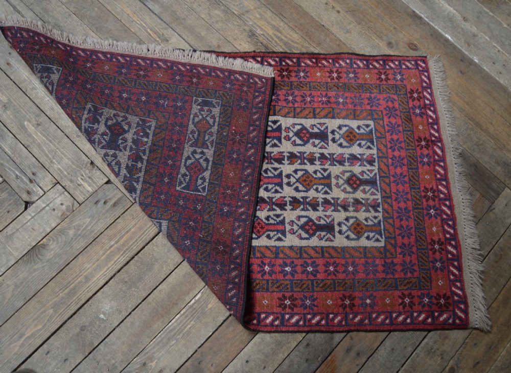 Antique Hand Woven Wool Rug View VII