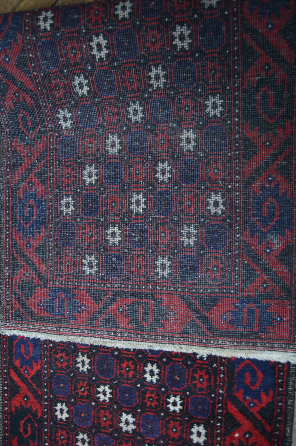 Antique Hand Woven Woollen Runner View V
