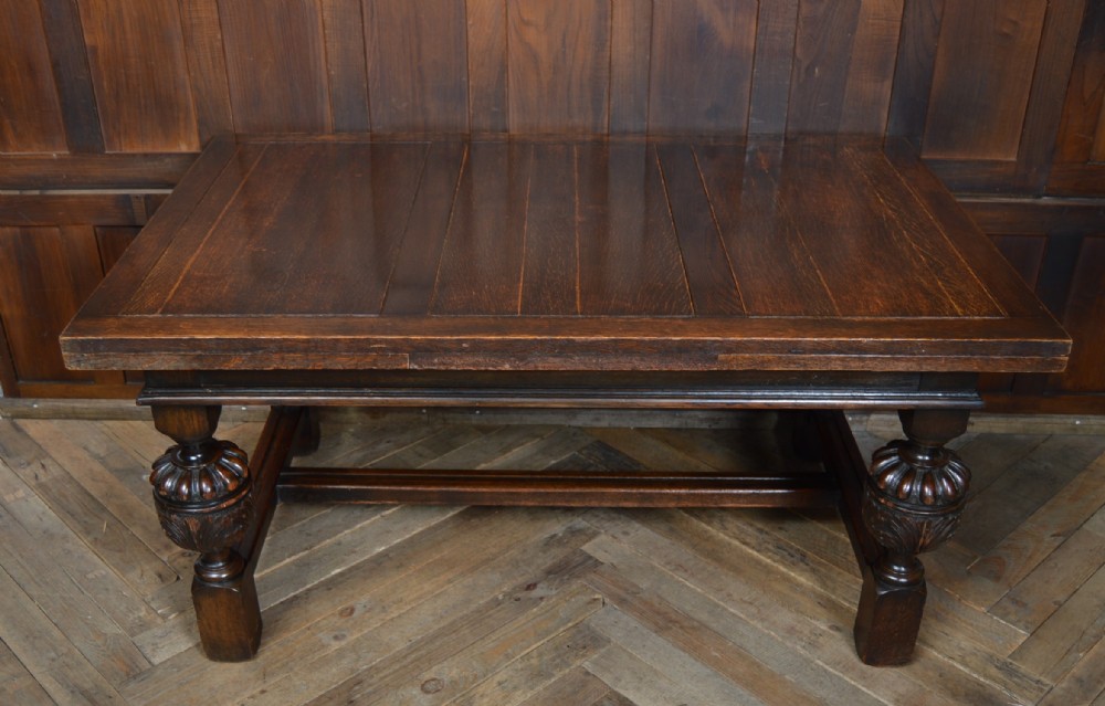 Edwardian Oak Pull- Out Table