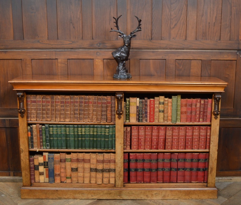 Victorian Walnut Bookcase/ Display Cabinet