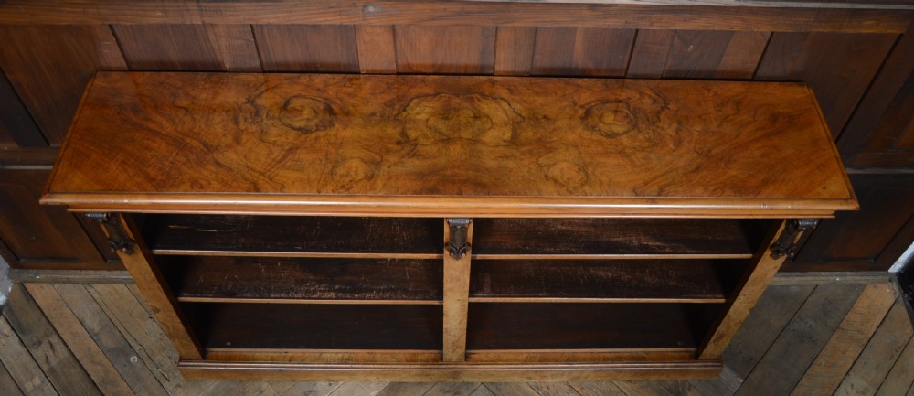 Victorian Walnut Bookcase/ Display Cabinet View VI