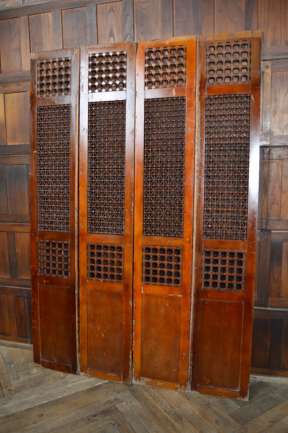Four Carved Mahogany Panels View II